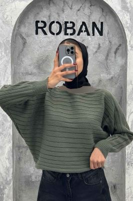 کراپ بافت راه راه آستین دار