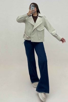 کت یقه ب ب فوتر تک جیب پاکتی (آستردار)