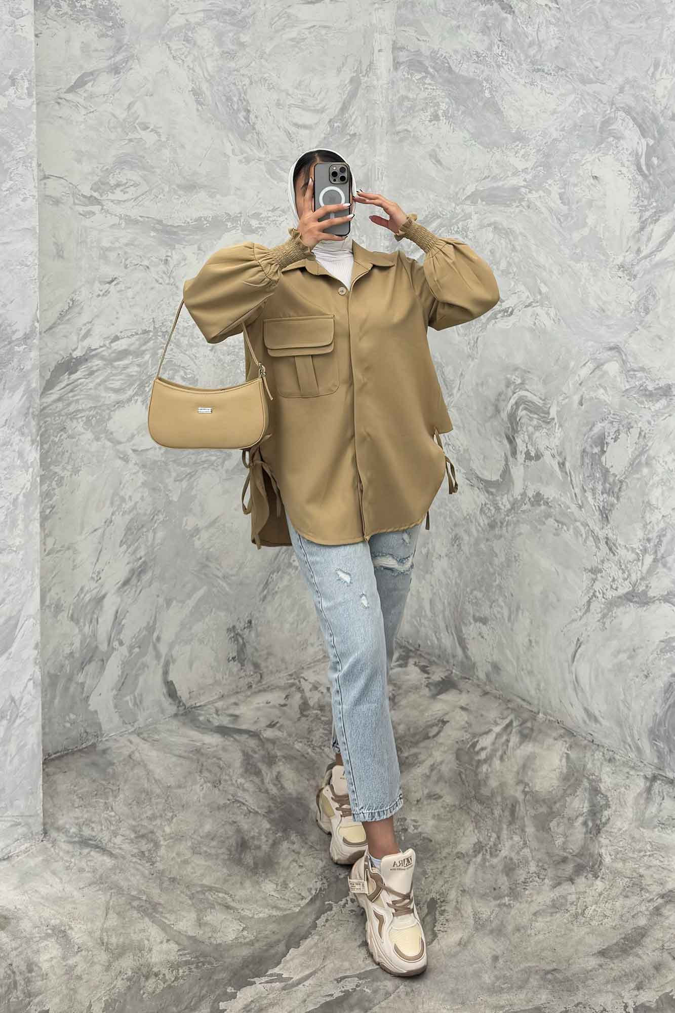 مانتو آستین شیپوری مازراتی