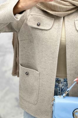 کت چهار جیب فوتر یقه سه سانت