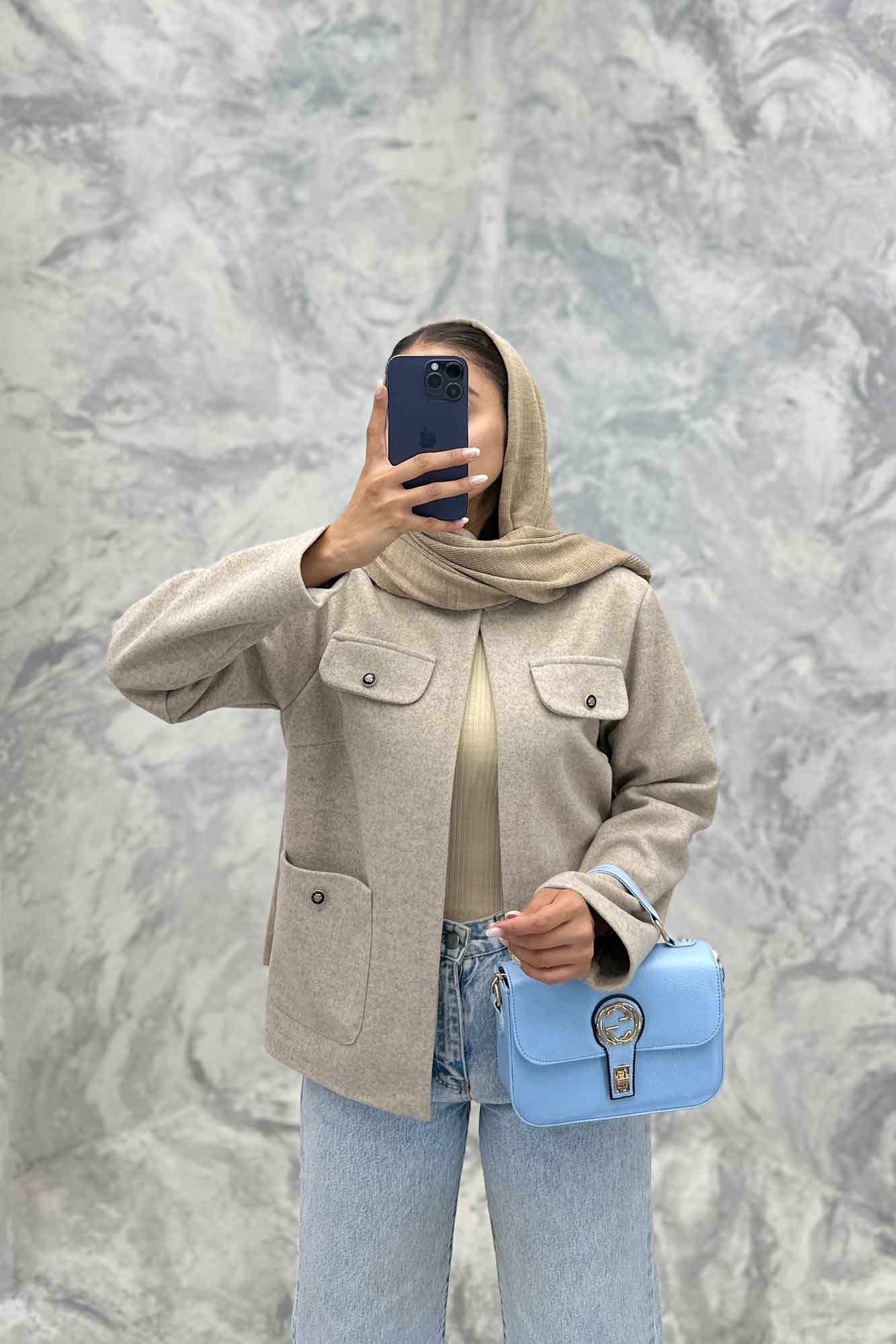 کت چهار جیب فوتر یقه سه سانت