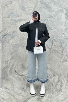 کت چهار جیب فوتر یقه سه سانت