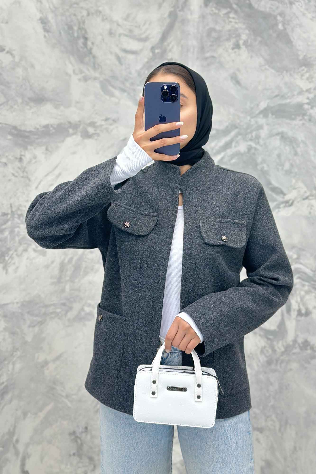 کت چهار جیب فوتر یقه سه سانت