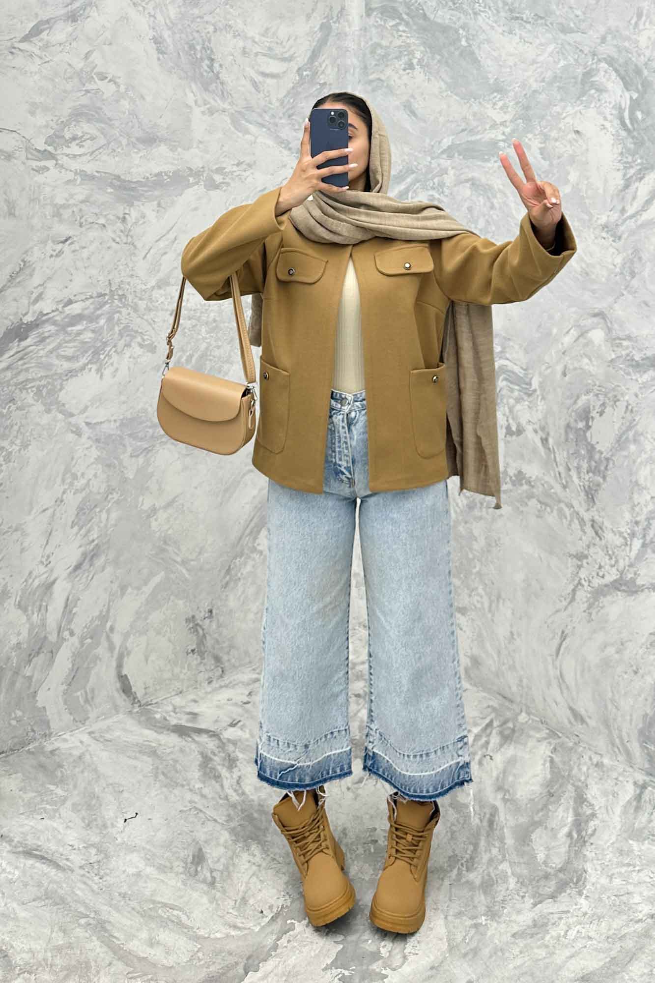 کت چهار جیب فوتر یقه سه سانت