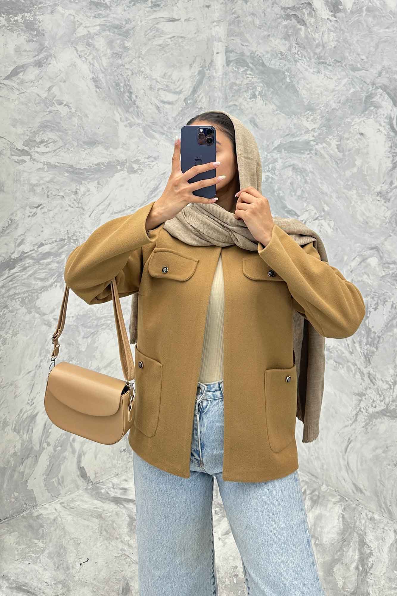 کت چهار جیب فوتر یقه سه سانت