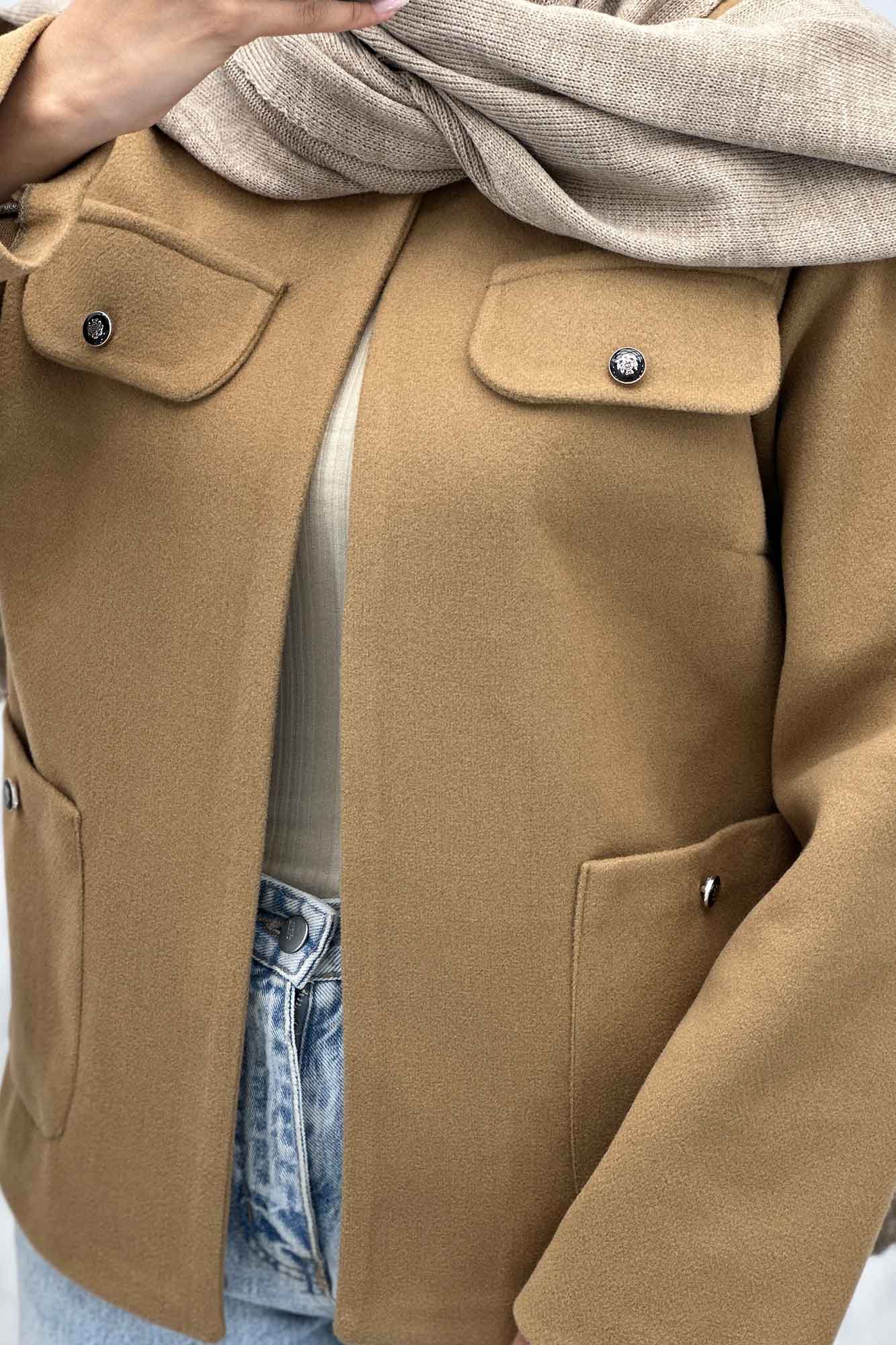 کت چهار جیب فوتر یقه سه سانت