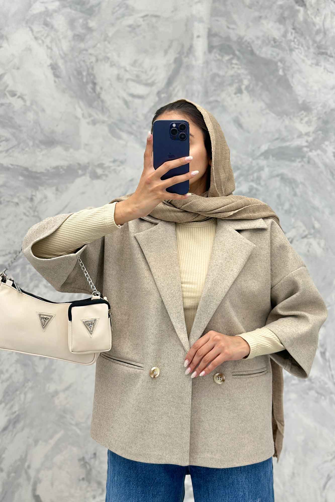 کت آستین سه رب فوتر دو دکمه