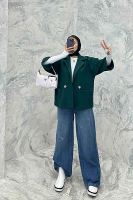 کت آستین سه رب فوتر دو دکمه