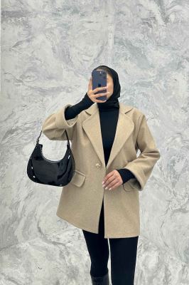 پالتو فوتر یقه ب ب دو جیب پاکتی TIMA