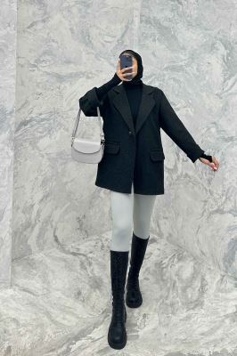 پالتو فوتر یقه ب ب دو جیب پاکتی TIMA