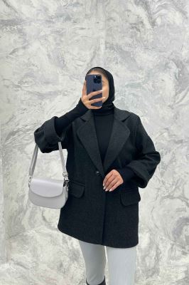 پالتو فوتر یقه ب ب دو جیب پاکتی TIMA