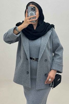 پالتو یقه انگلیسی چهار دکمه فوتر LOOK