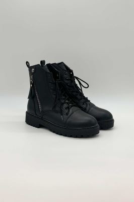 نیم بوت بغل زیپ دکمه ای