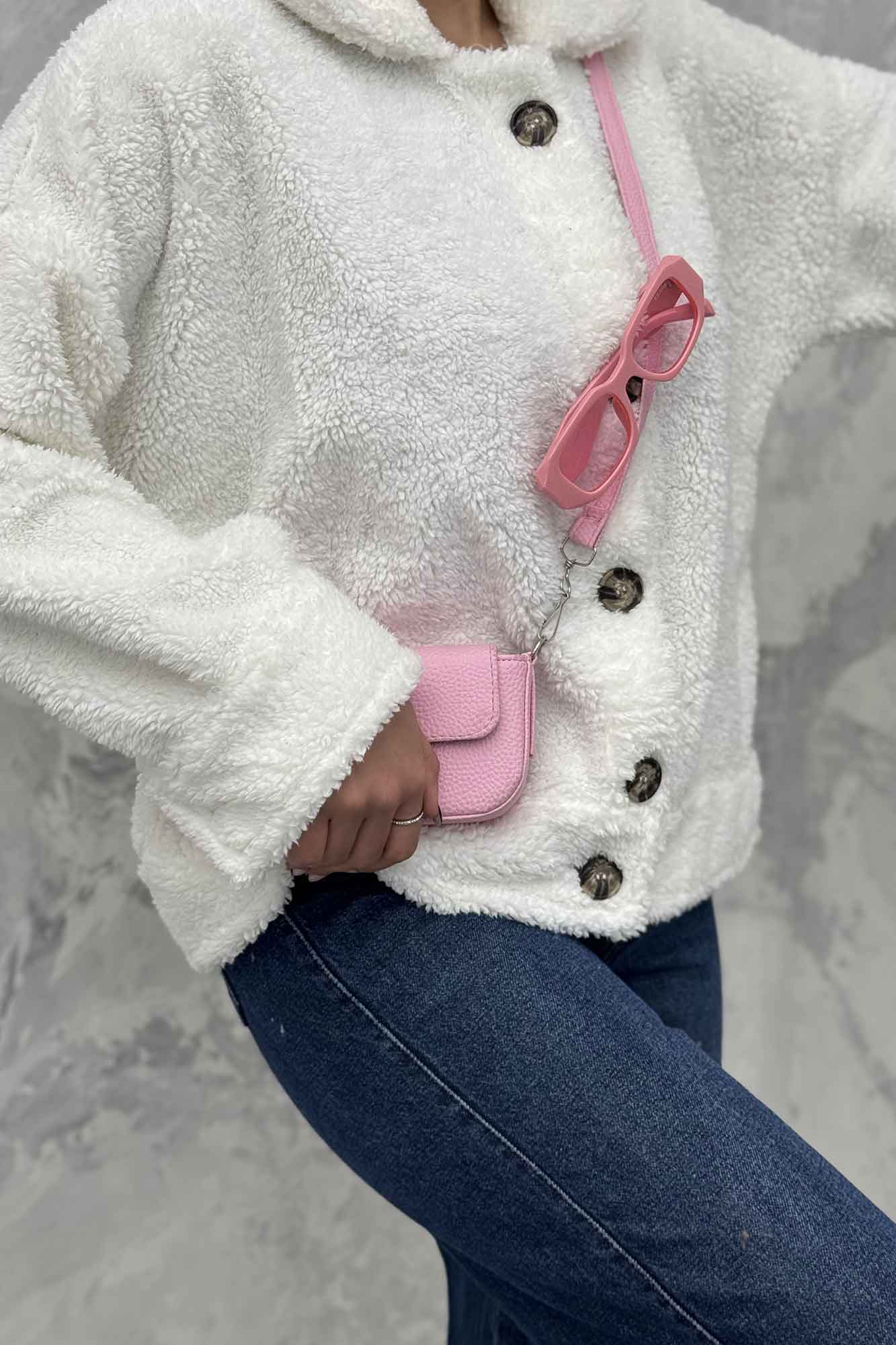 کت کوتاه تدی سر آستین دکمه