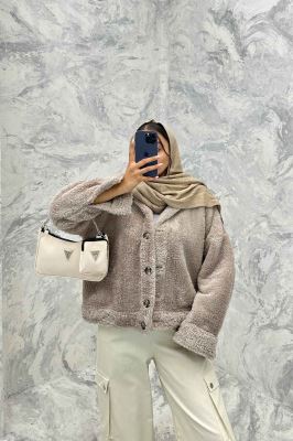 کت کوتاه تدی سر آستین دکمه