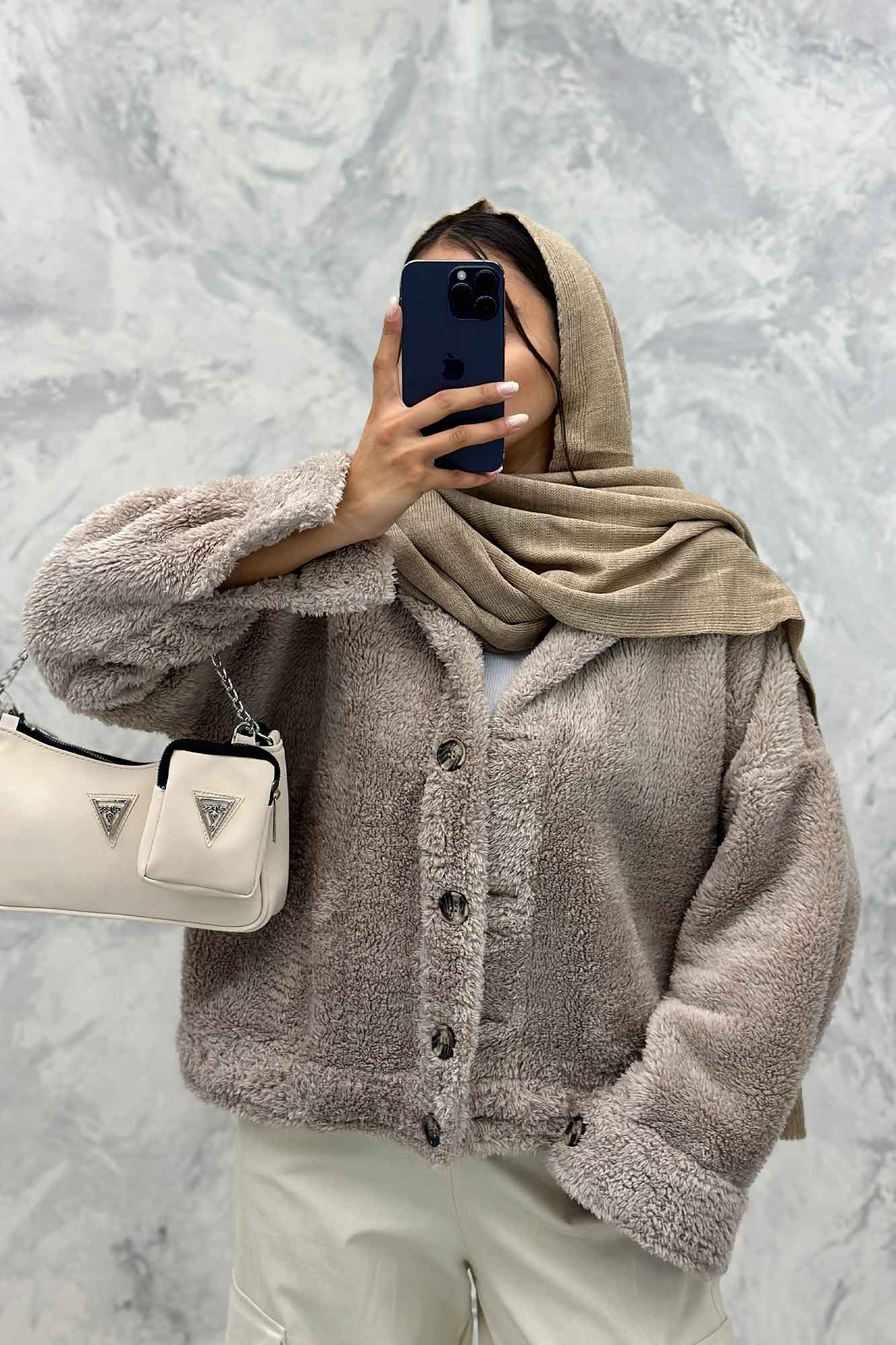 کت کوتاه تدی سر آستین دکمه