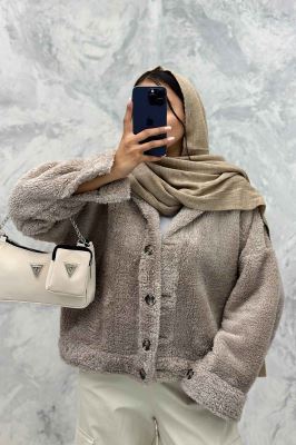 کت کوتاه تدی سر آستین دکمه