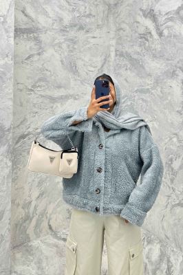 کت کوتاه تدی سر آستین دکمه