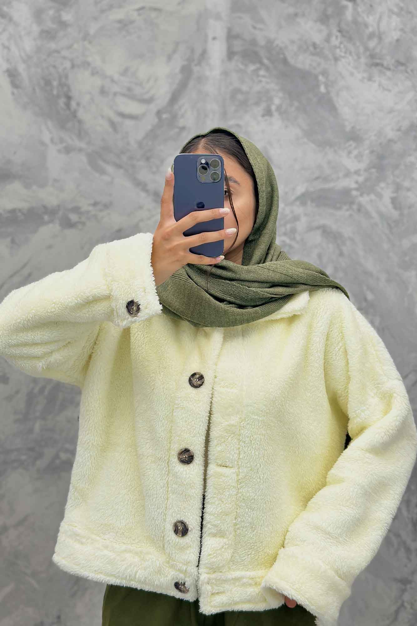 کت کوتاه تدی سر آستین دکمه