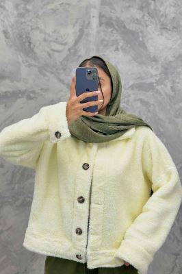 کت کوتاه تدی سر آستین دکمه