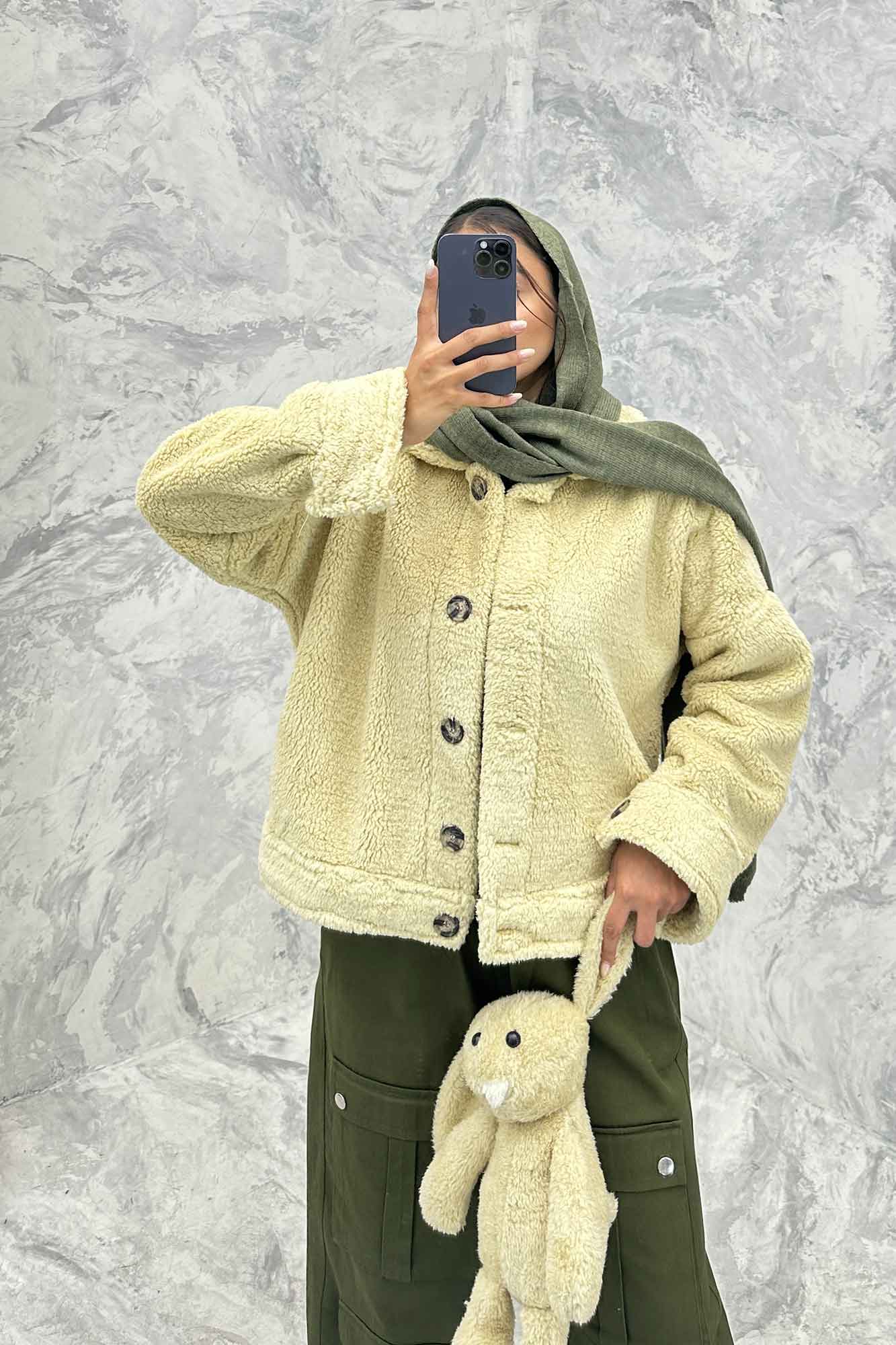 کت کوتاه تدی سر آستین دکمه