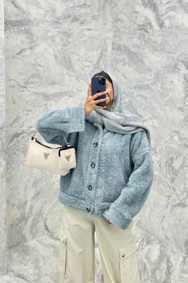 کت کوتاه تدی سر آستین دکمه