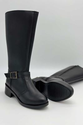 بوت بلند بغل سگک پاشنه دار