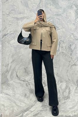 کت کوتاه فوتر طرح جیب آنیل