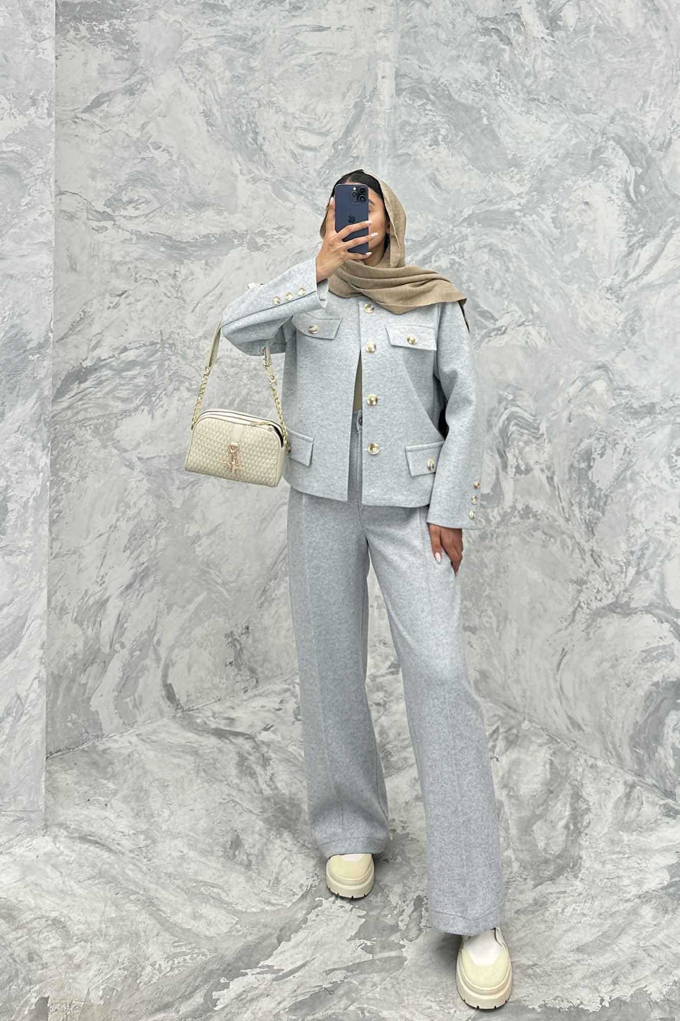 کت کوتاه فوتر طرح جیب آنیل