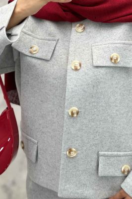 کت کوتاه فوتر طرح جیب آنیل