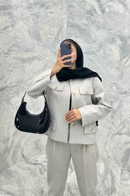 کت کوتاه فوتر طرح جیب آنیل