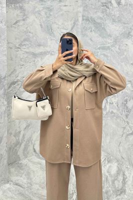 ست پالتو و شلوار روناک دو جیب پاکتی