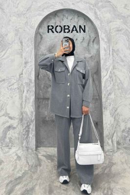 ست پالتو و شلوار روناک دو جیب پاکتی