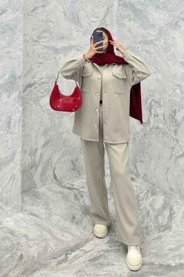 ست پالتو و شلوار روناک دو جیب پاکتی