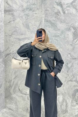 ست پالتو و شلوار روناک دو جیب پاکتی