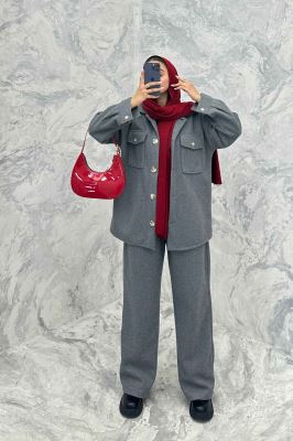 ست پالتو و شلوار روناک دو جیب پاکتی