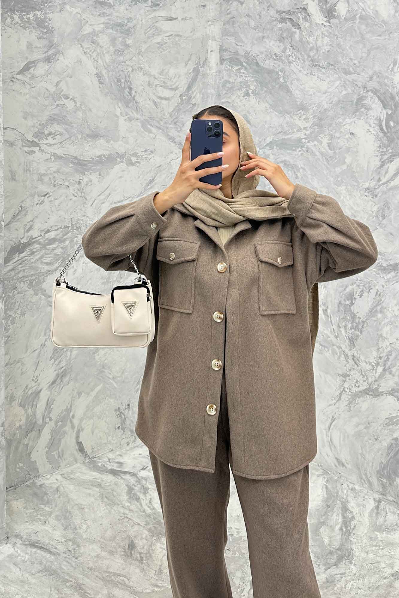 ست پالتو و شلوار روناک دو جیب پاکتی