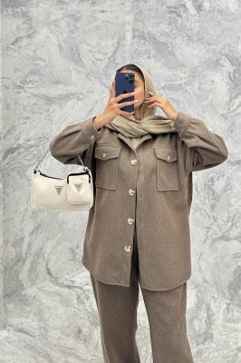 ست پالتو و شلوار روناک دو جیب پاکتی