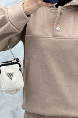 ست هودی و شلوار روناک دکمه پرچی RB