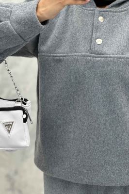 ست هودی و شلوار روناک دکمه پرچی RB