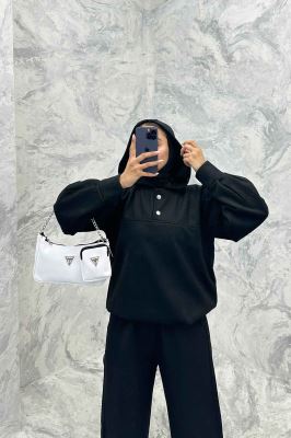 ست هودی و شلوار روناک دکمه پرچی RB