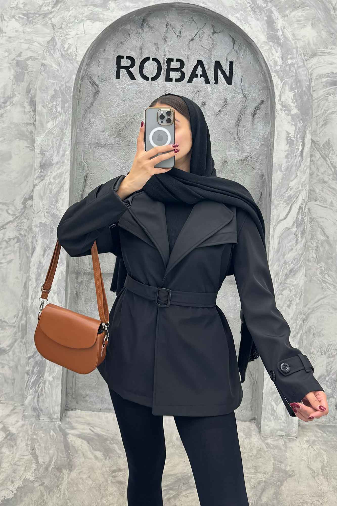 بارانی کوتاه پشت چتری سانتانا 