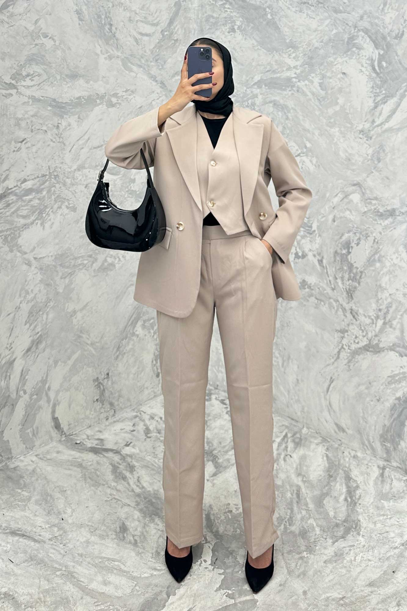 ست کت شلوار جلیقه دار مازراتیR