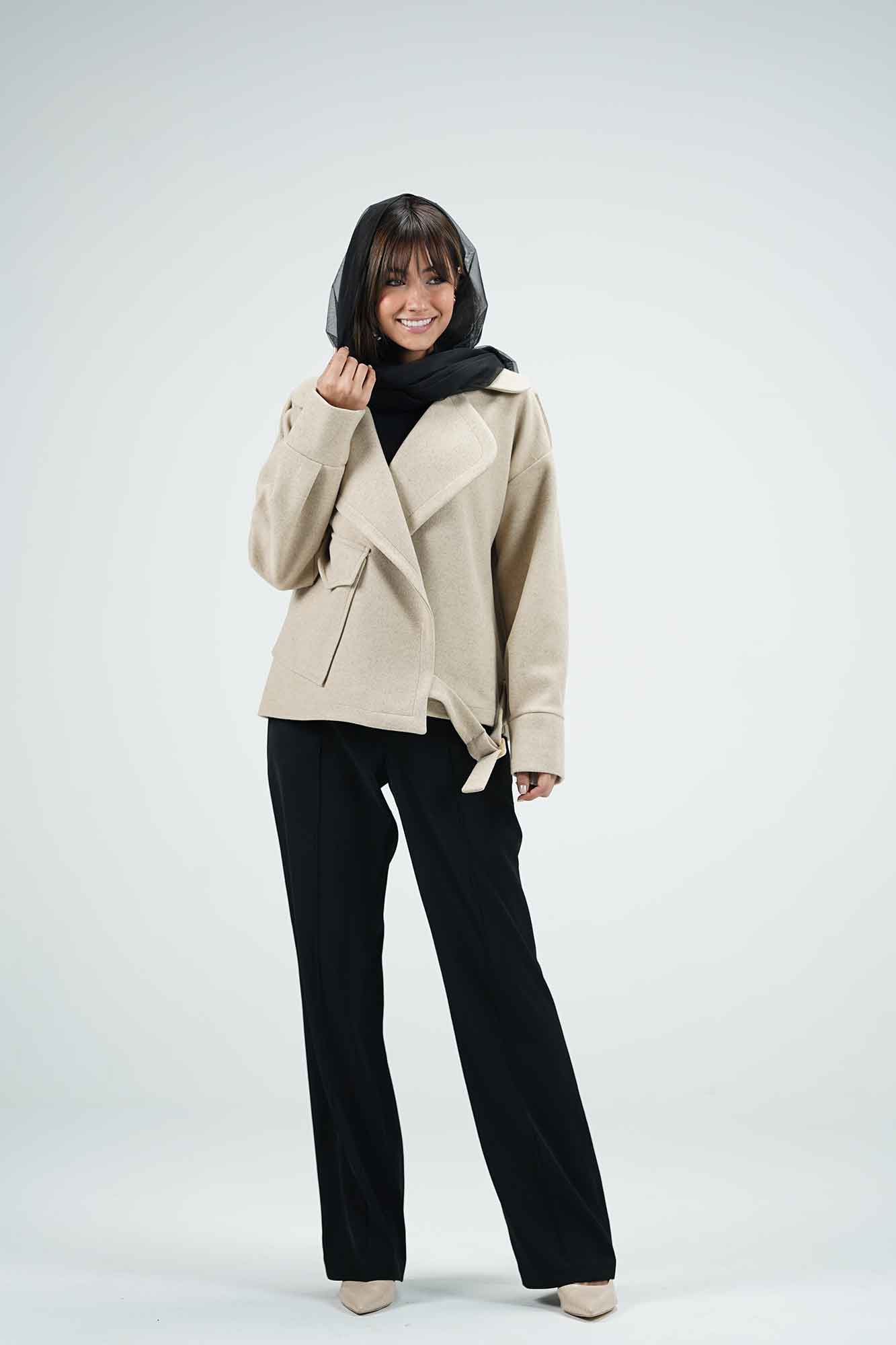 کت یقه ب ب فوتر تک جیب پاکتی