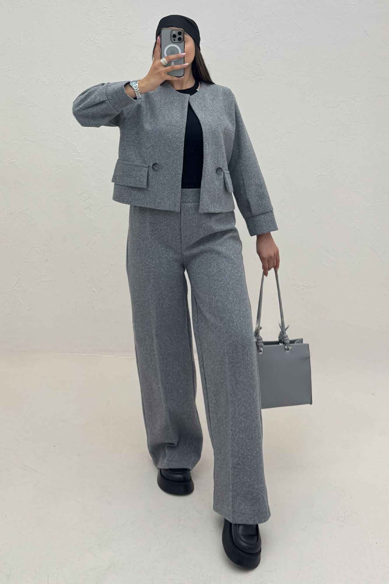 ست کت و شلوار جیب نما فوتر کژین