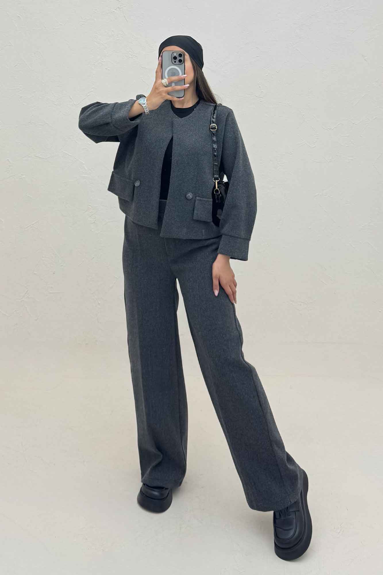 ست کت و شلوار جیب نما فوتر کژین