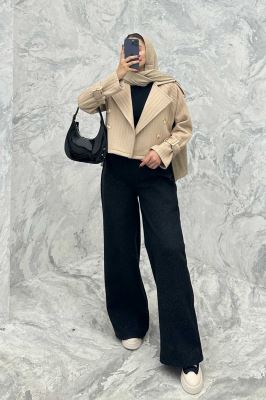 کراپ کت فیتیله طرح راه راه