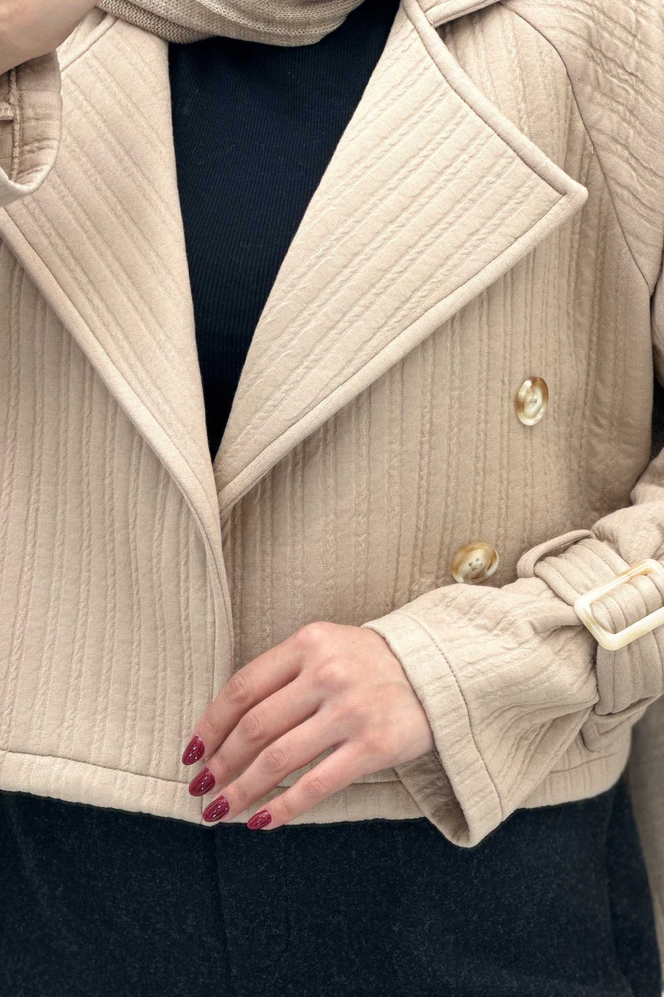 کراپ کت فیتیله طرح راه راه