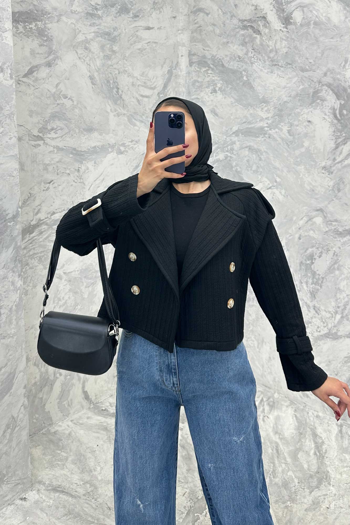 کراپ کت فیتیله طرح راه راه