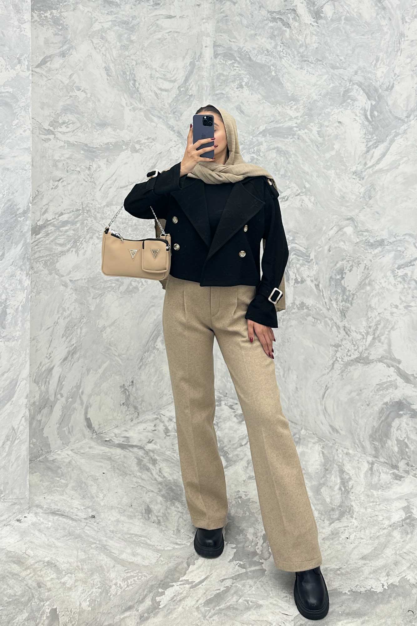 کراپ کت فیتیله طرح LV